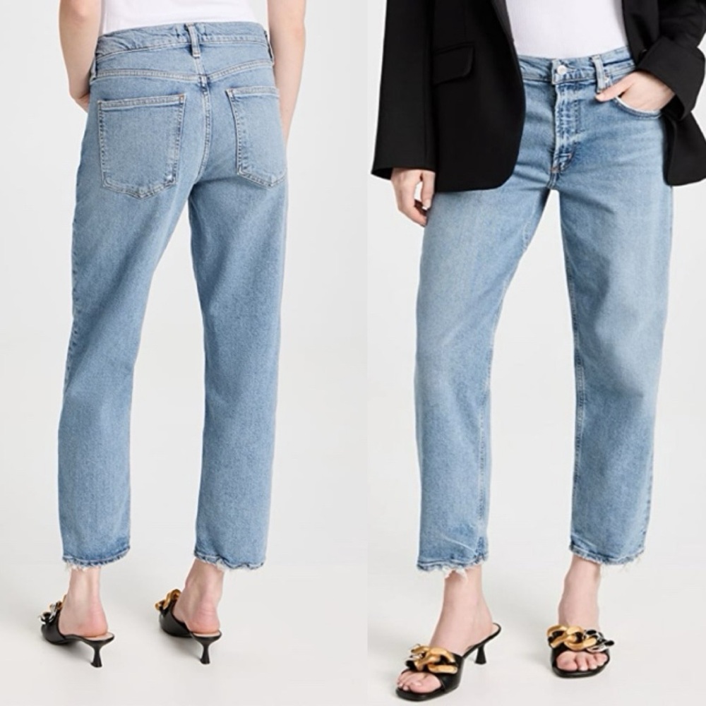 Agolde Kye Mid Rise Straight Crop Jeans